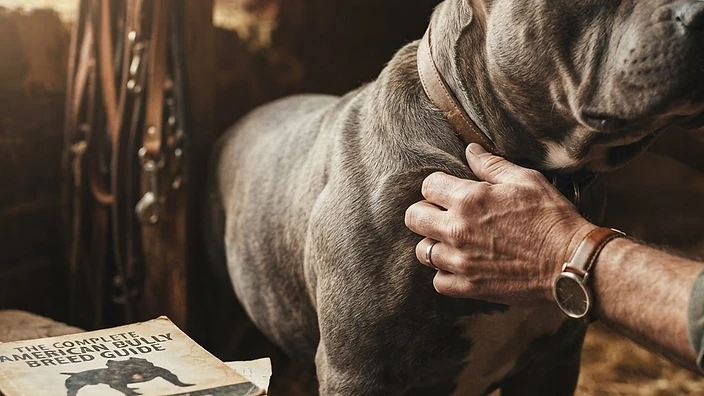 American Bully size varieties comparison Four American Bully size varieties side by side — Pocket, Standard, Classic, and XL comparison