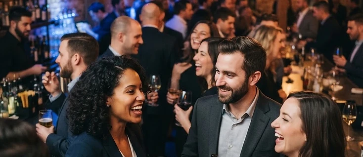 Corporate group on a Motor City bar crawl