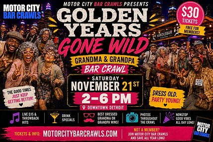 Golden Years Gone Wild: Grandma & Grandpa Bar Crawl