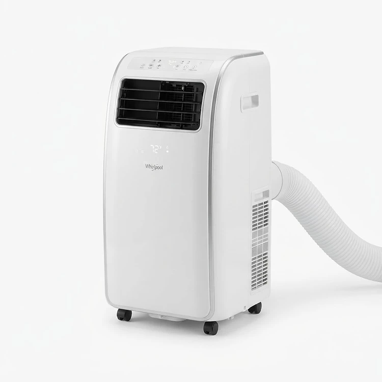 Whirlpool PACB212HP 12000 BTU Sleek 4-in-1 Portable Air Conditioner with Heating