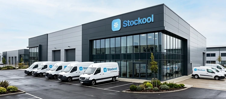 Stockool headquarters and delivery fleet