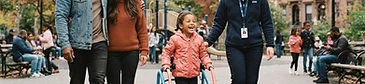 Diverse family and special education professional