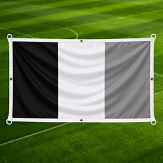 Custom vertical tricolour football flag
