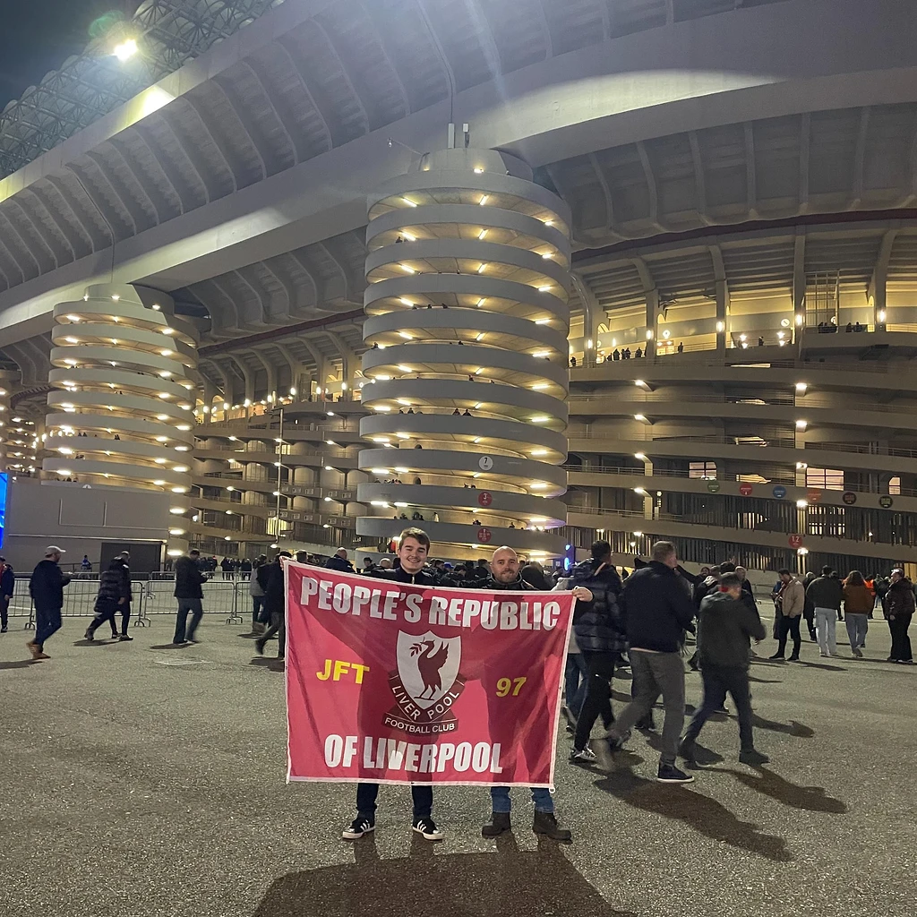 Customer football flag in the wild