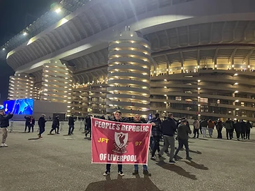 Customer football flag in the wild