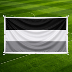 Custom horizontal tricolour football flag