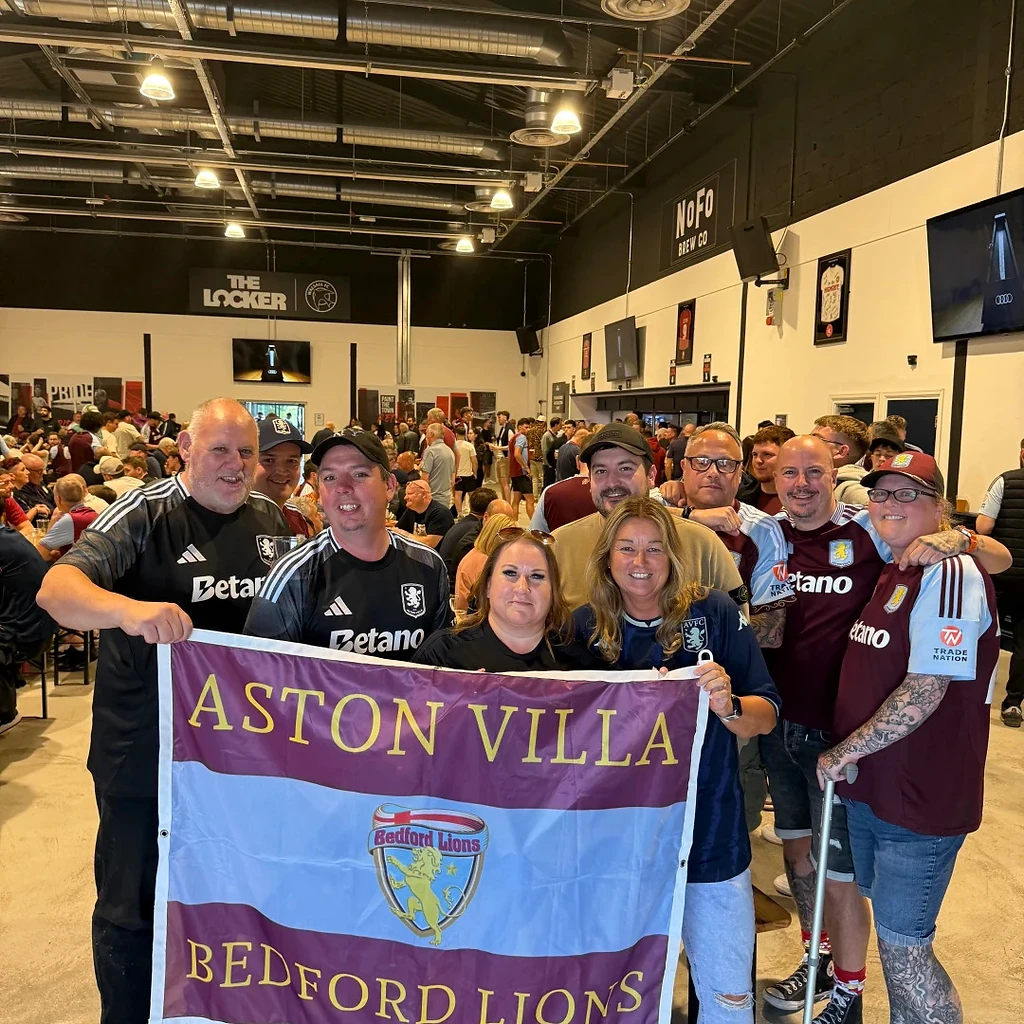 Customer football flag in the wild