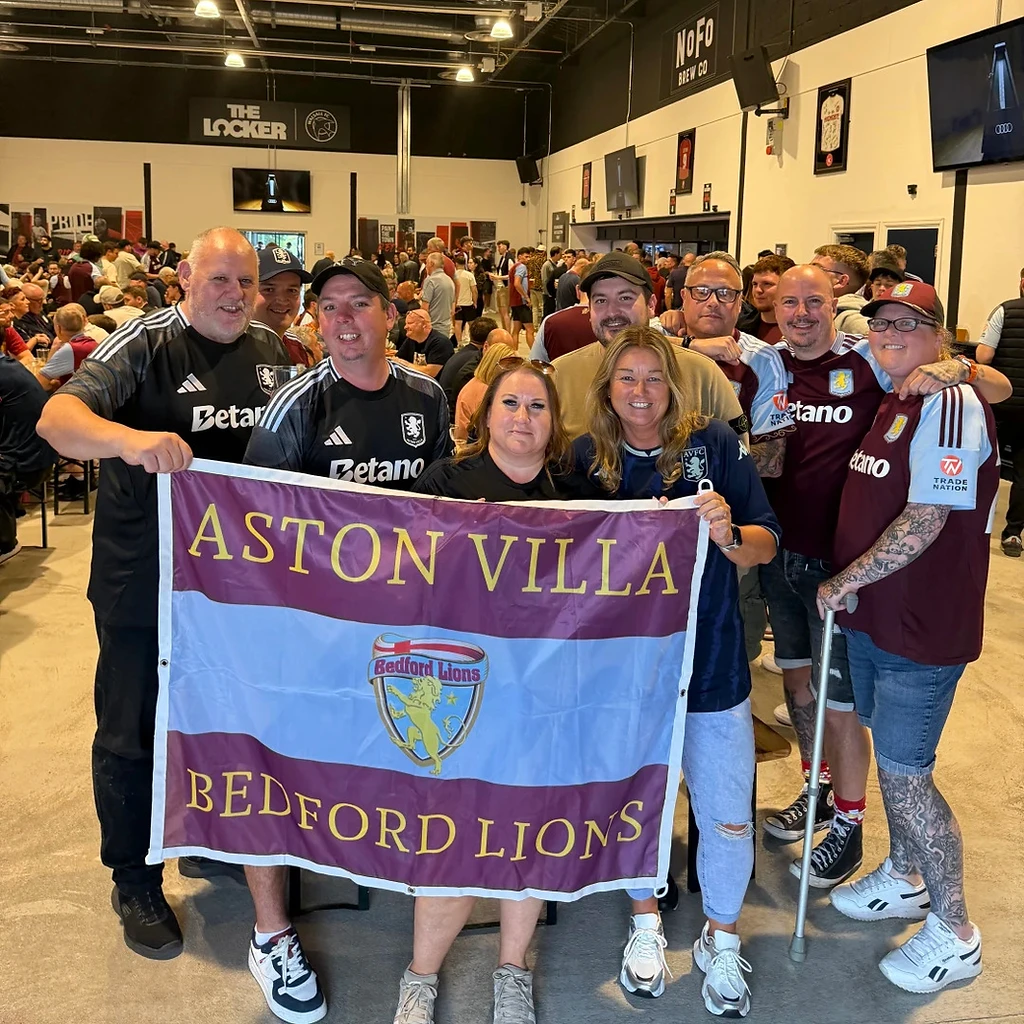 Customer football flag in the wild