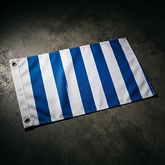 Custom horizontal tricolour football flag