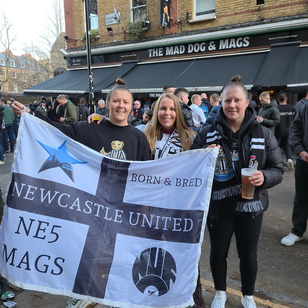 Customer football flag in the wild
