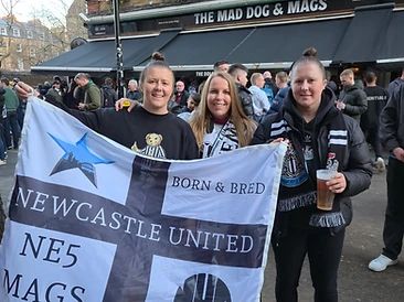 Customer football flag in the wild