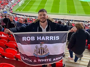 Customer football flag in the wild