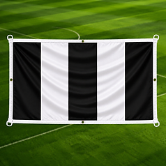 Custom five stripe horizontal football flag