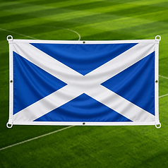 Custom Scotland football flag with white saltire on blue