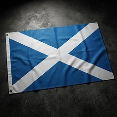 Custom Scotland football flag with white saltire on blue