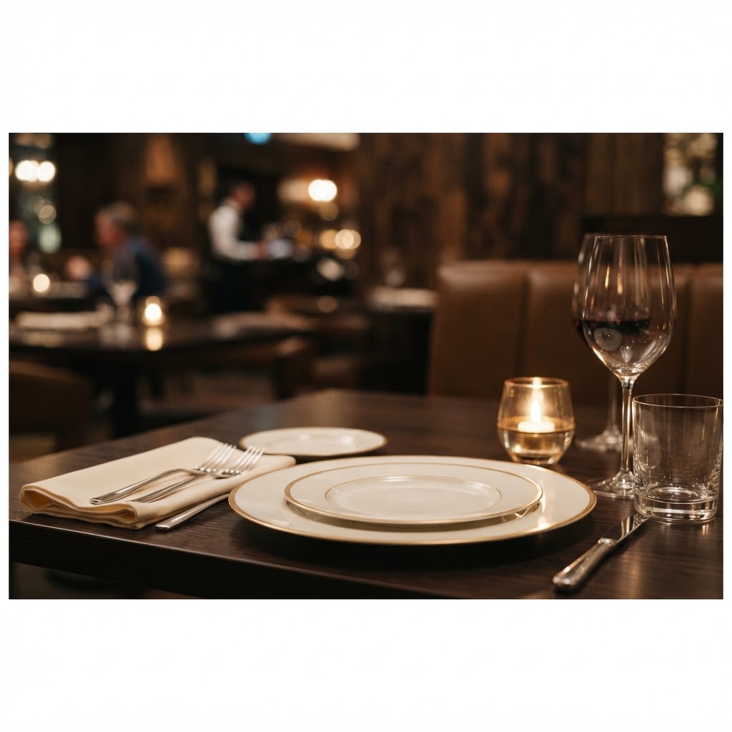 Art de la table raffiné et lumière chaleureuse