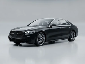 Black private saloon car