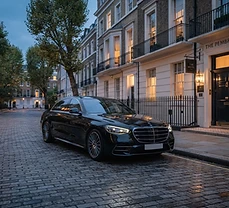 Private saloon parked on a Central London street
