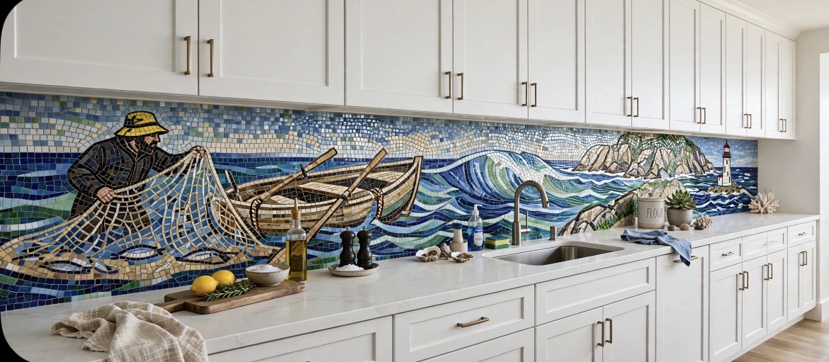 Coastal Panorama Backsplash