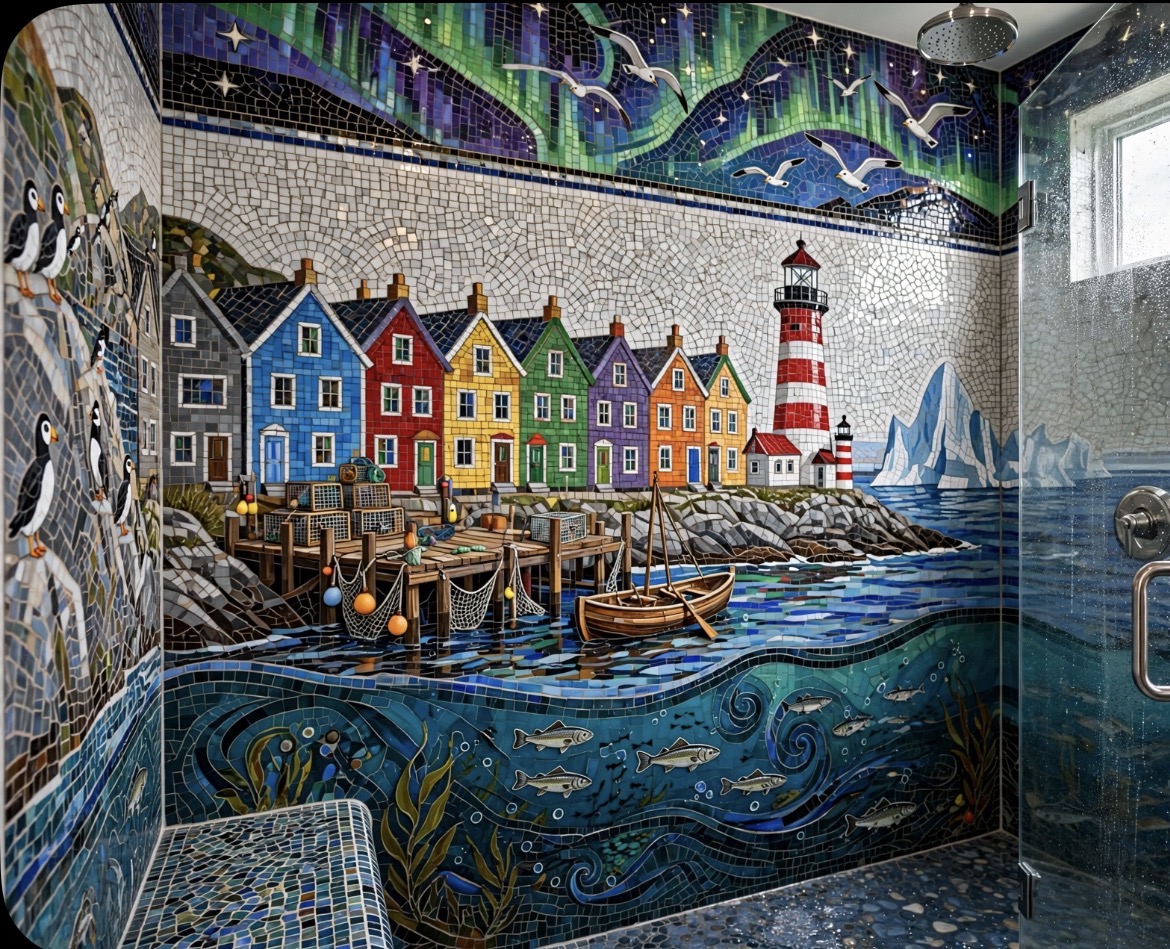 Aurora Shower Mural