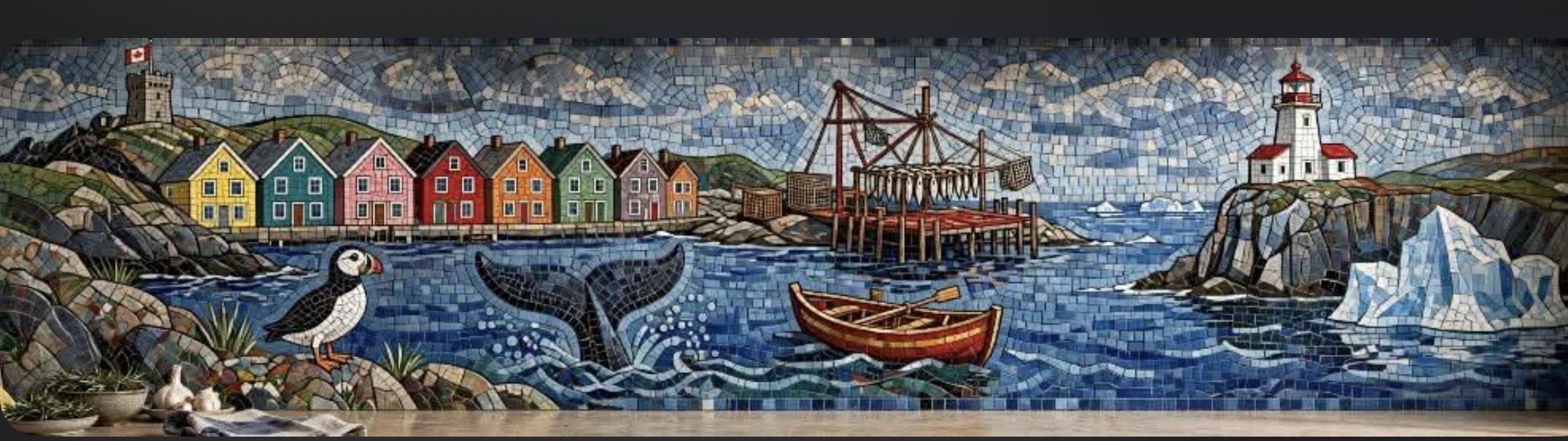 Panoramic Coastal Village