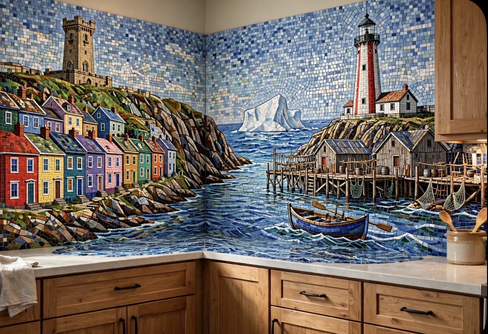Coastal Kitchen Backsplash