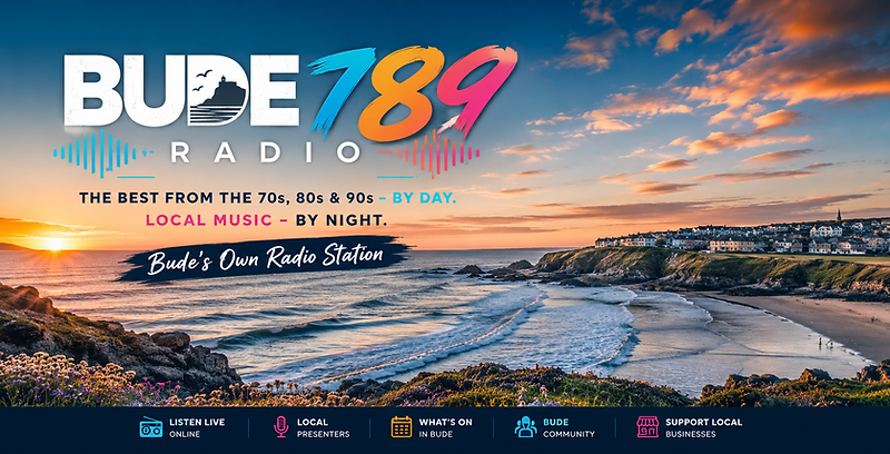 Bude 789 Radio — The best from the 70s, 80s & 90s by day. Local music by night. Bude's own radio station.