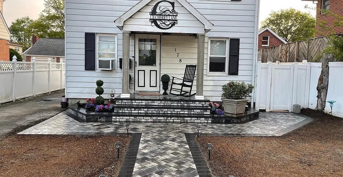 Paver walkway & porch