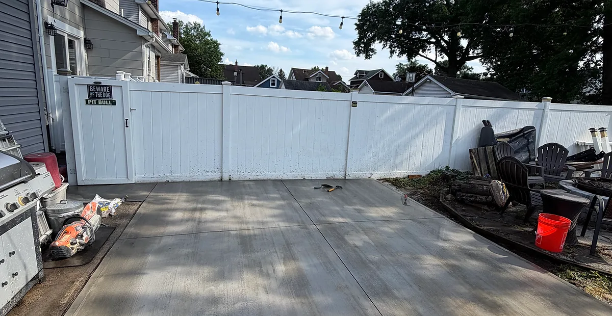 Backyard patio pour