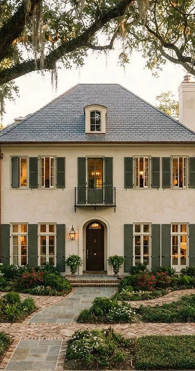 Editorial concept of a restored Louisiana home exterior