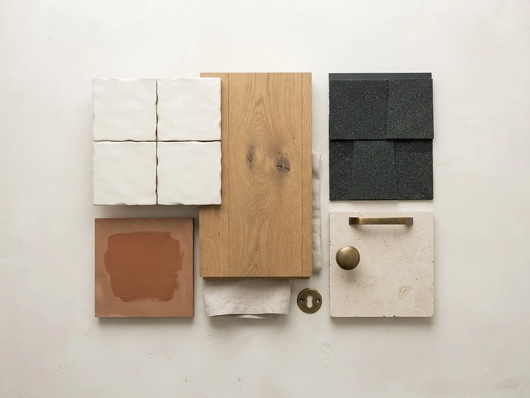 Whole-home renovation material mood board concept