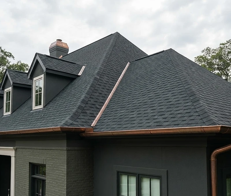 Finished residential roofline concept