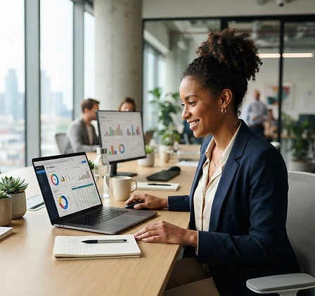 Professional working in a corporate environment