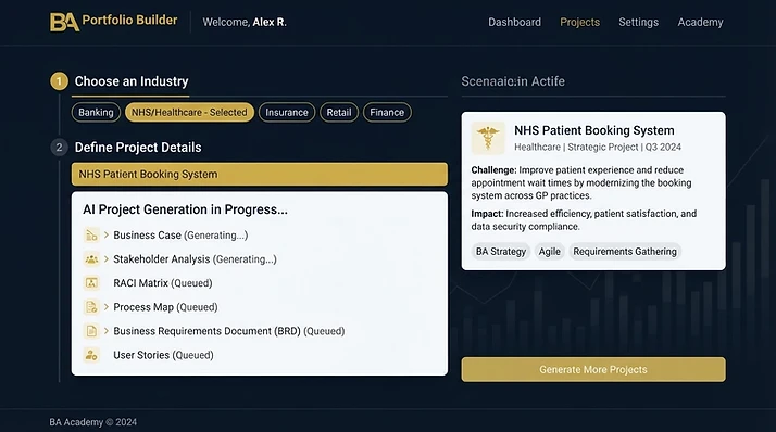 BA Blueprint AI Portfolio Builder