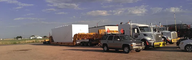 Huge truck parking lot at Brush Travel Center