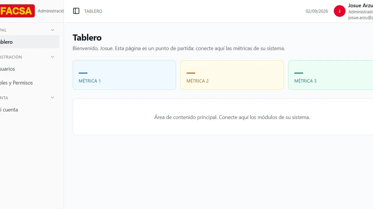 Plantilla Generica FFACSA template preview