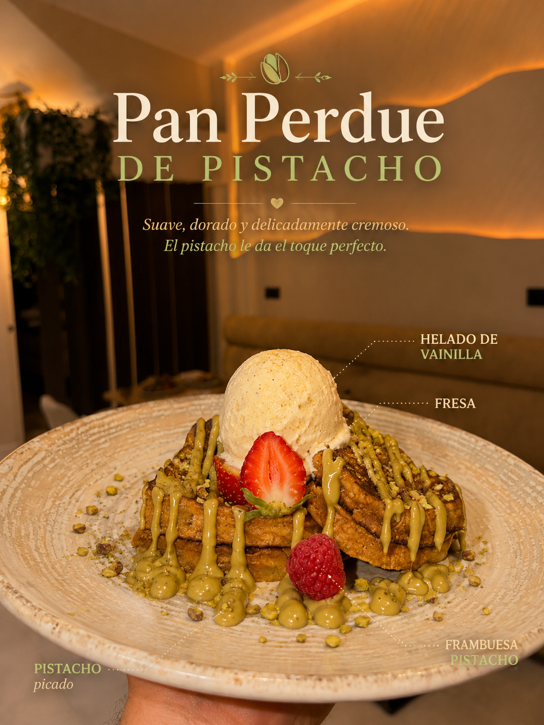 Torrija de pistacho