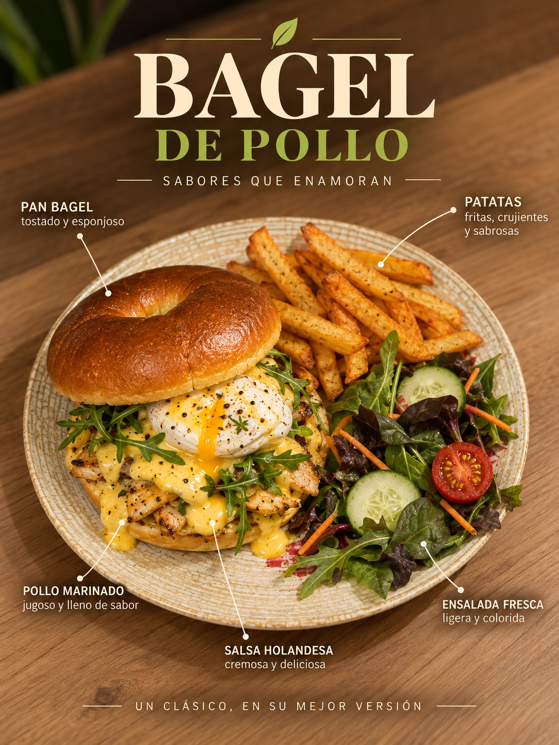 Bagel de pollo