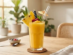 Piña, mango y naranja