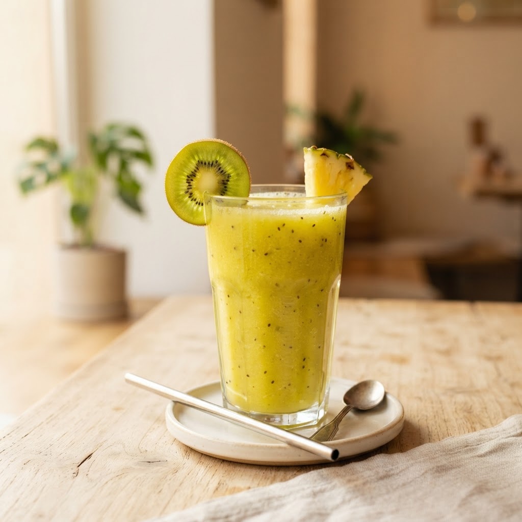 Piña, naranja y kiwi