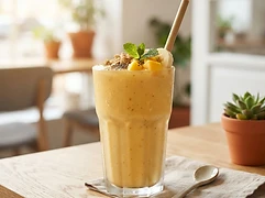 Mango, plátano y naranja