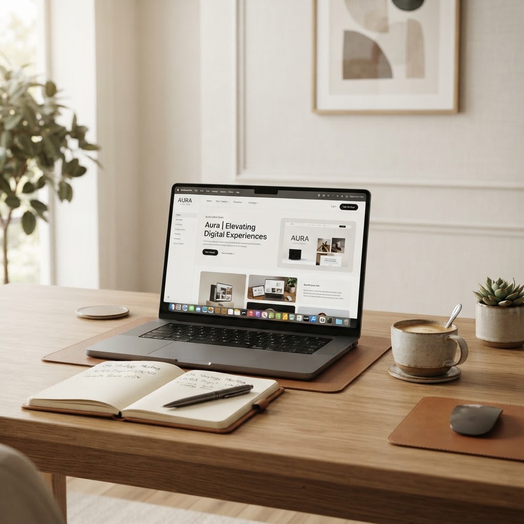 Professional consultation workspace for website projects