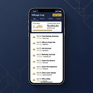 App Store Screenshot — Mileage Log