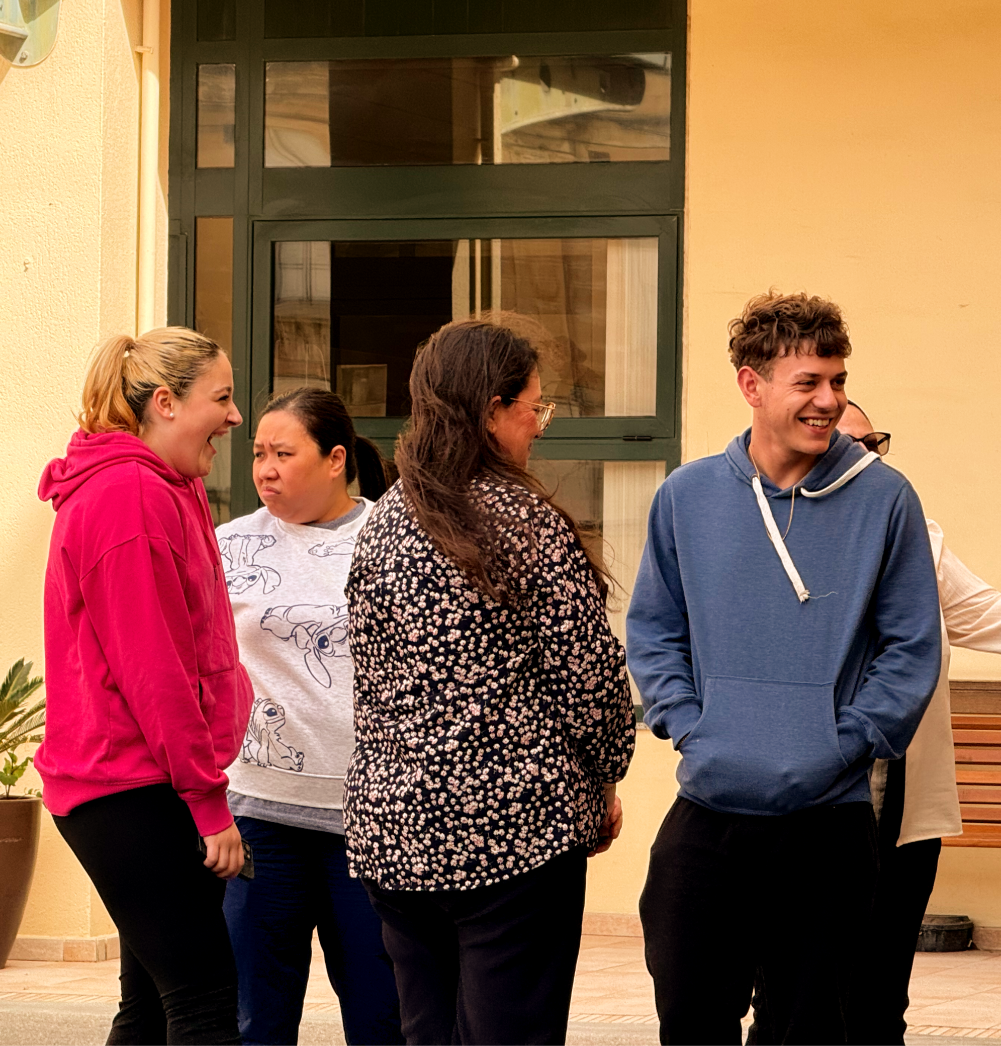 Training Three Sixty students together outside campus