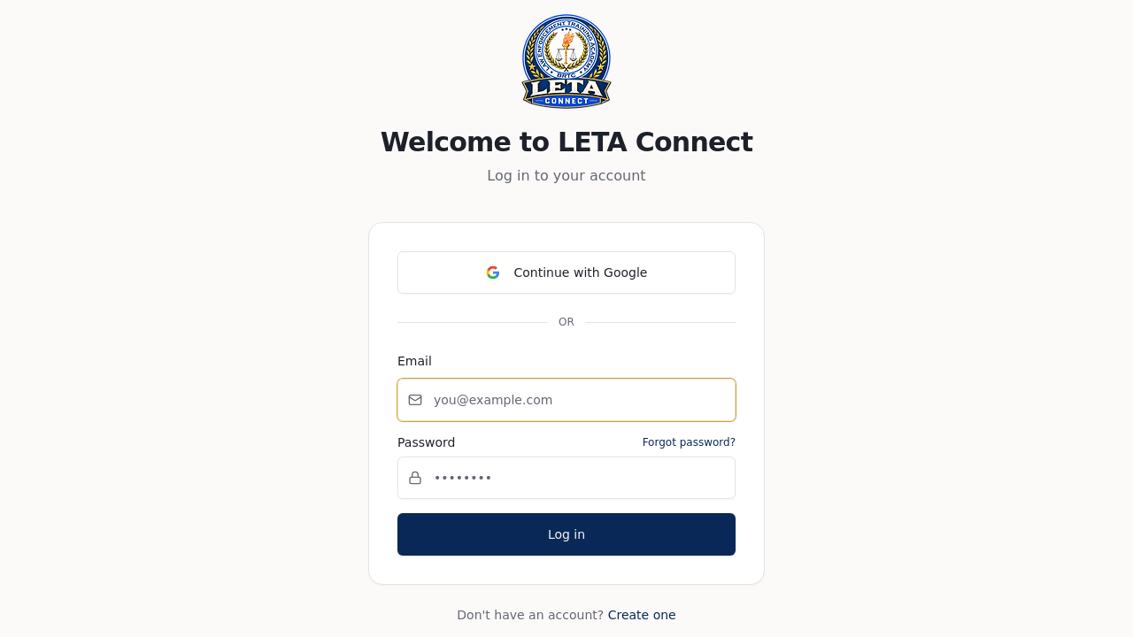 LETA Connect template preview