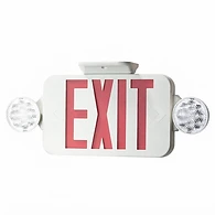LED Emergency Single RED Exit Sign Combo Light -90 Min Battery Backup