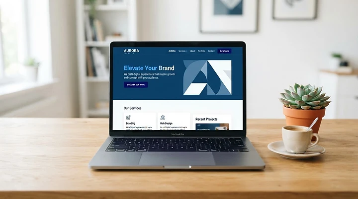A modern, professional small business website preview