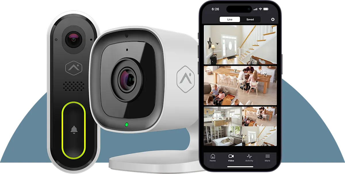 Smart security bundle: video doorbell, security camera and mobile app