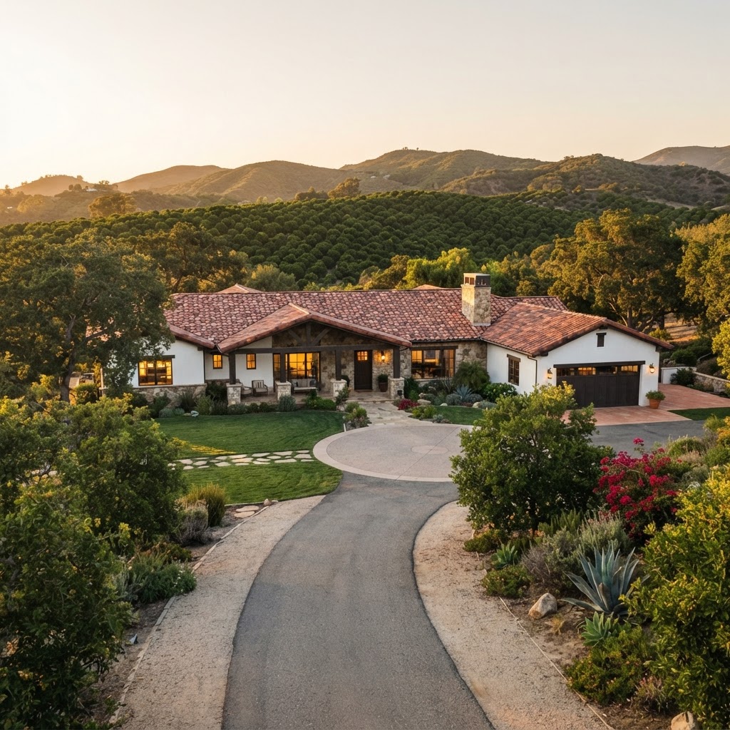 Ranch-style estate among the rolling hills of North San Diego County