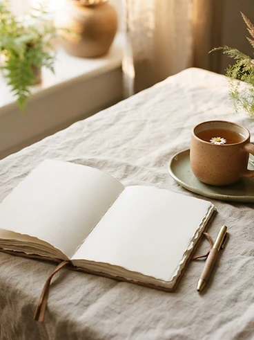 Journal and tea